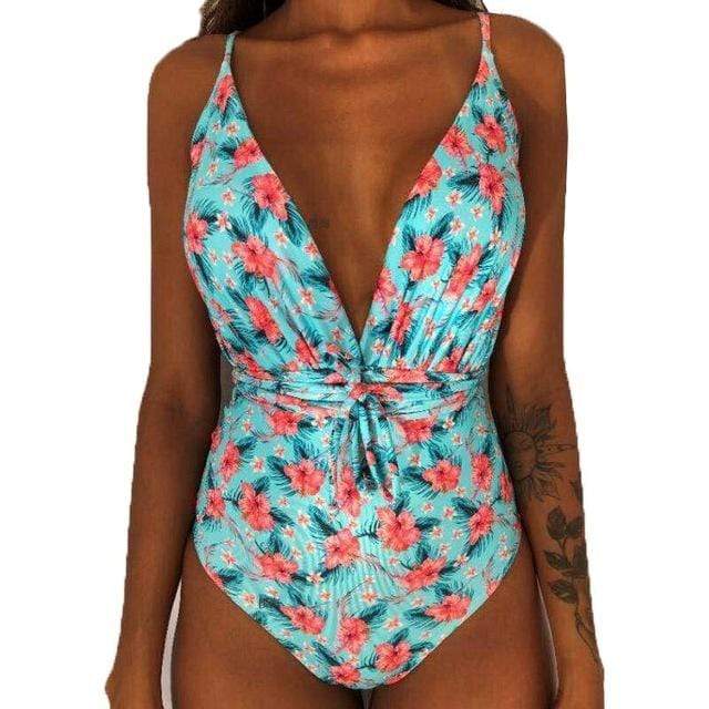 Traje de baño sexy multiusos con estampado digital para mujer