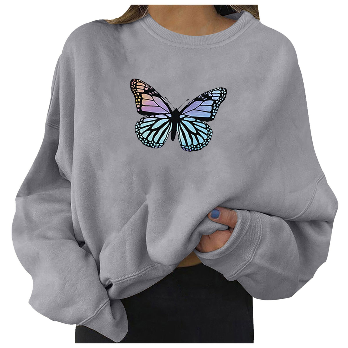 Sudadera con capucha extragrande para mujer con estampado de alfabeto urbano