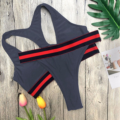 Conjunto de Bikini Deportivo y Top de Tanque a la Moda 2018