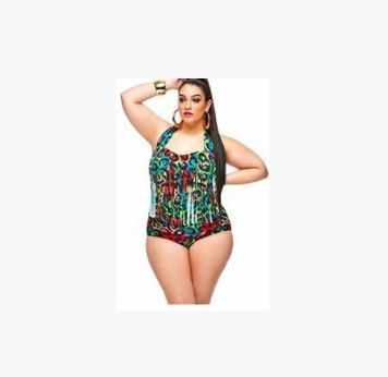 Bikini de Talle Alto con Flecos en Tallas Grandes