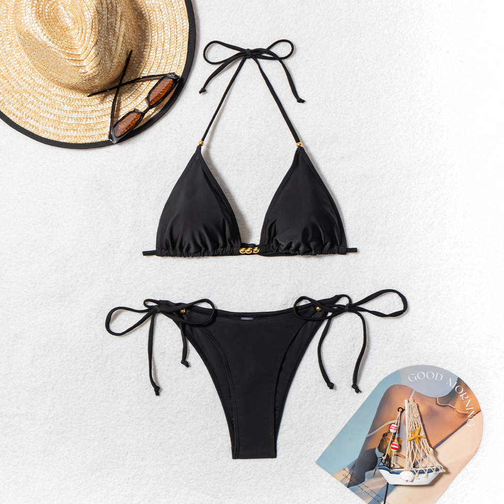 Bikini Dividido con Cuentas Metálicas Shimmering Siren