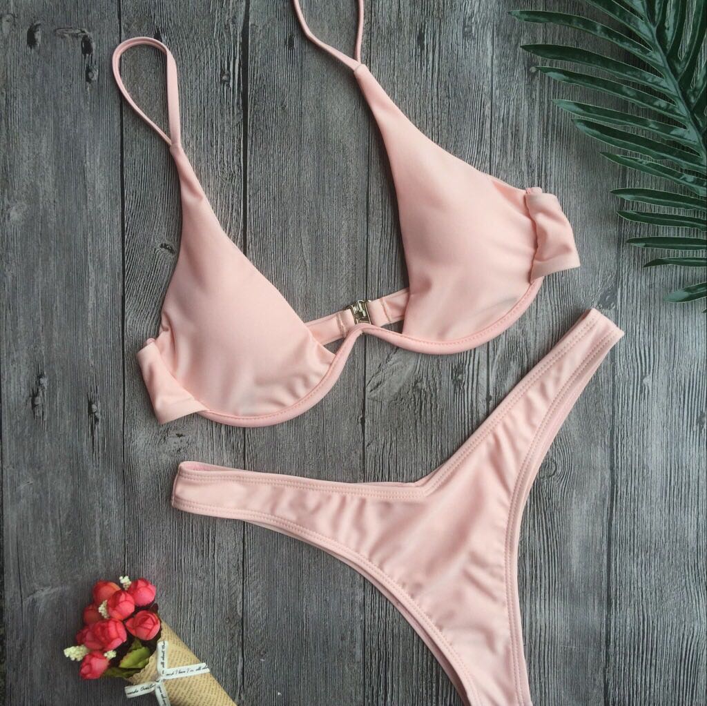 Bikini Popular con Soporte de Acero en Múltiples Colores