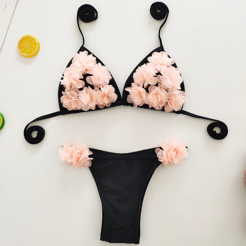 Bikini Triangular de Dos Piezas con Diseño Floral