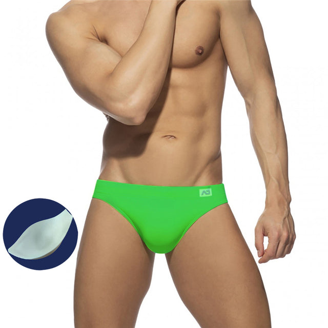 Traje de baño bikini Speedo de cintura baja para hombre, de secado rápido.