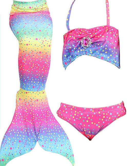 Bikini Sirena con Cola para Niñas