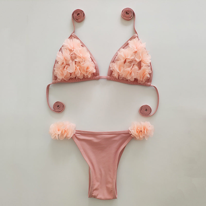 Bikini Triangular de Dos Piezas con Diseño Floral