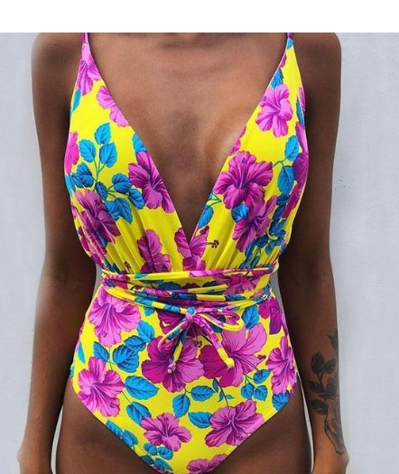Traje de baño sexy multiusos con estampado digital para mujer