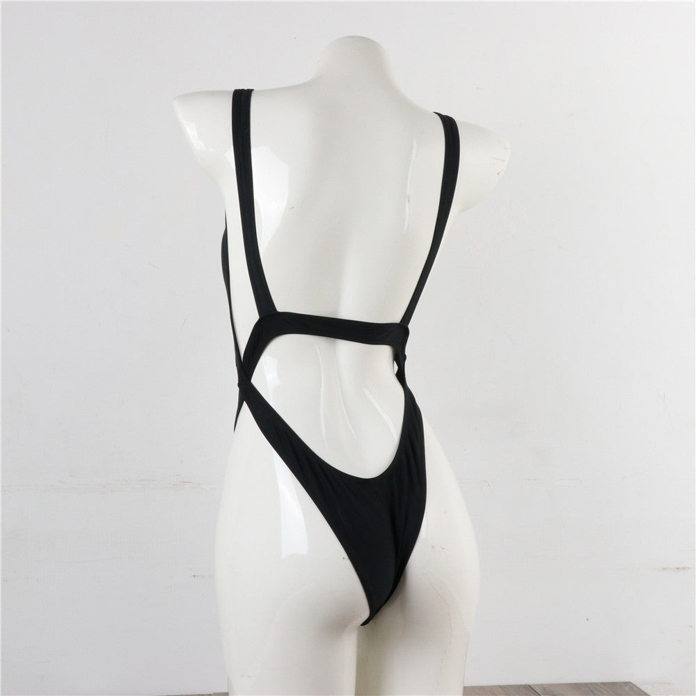 2019 Bikini de Una Pieza para Mujer en Color Sólido