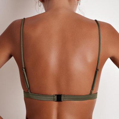 Top de Bikini Sexy de Color Sólido para Mujer 2019