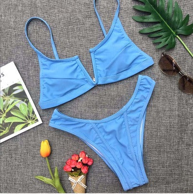 Bikini Popular con Soporte de Acero en Múltiples Colores