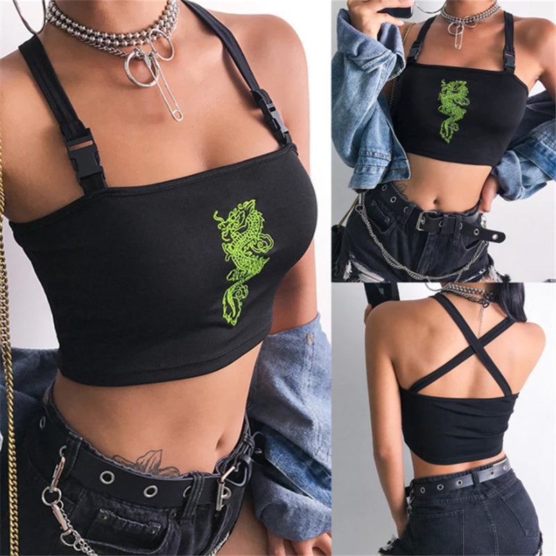 Chaleco de verano bordado de camuflaje para mujer a la moda