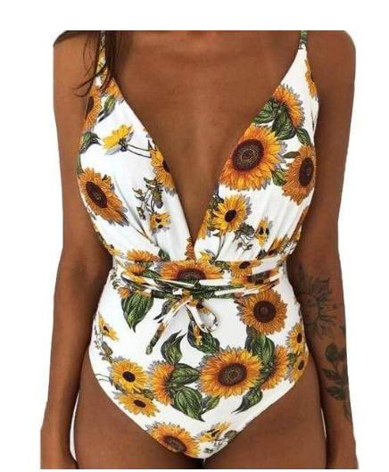 Traje de baño sexy multiusos con estampado digital para mujer