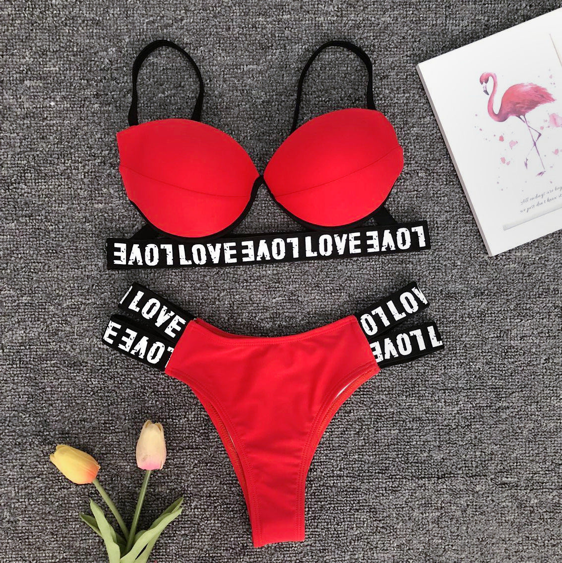 Conjunto de Bikini con Estampado de Leopardo Blanco Sexy para Mujer
