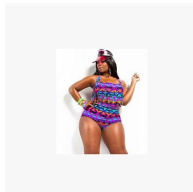 Bikini de Talle Alto con Flecos en Tallas Grandes