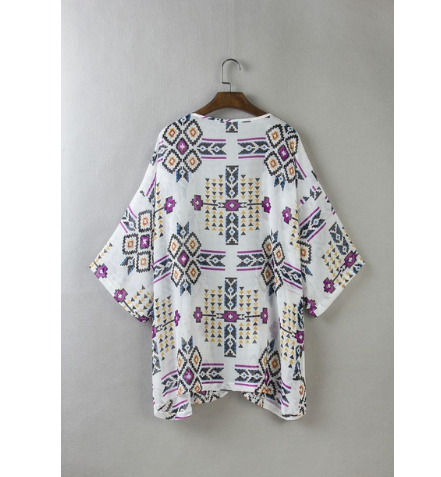 Chiffón Cover-Up, Chaqueta para Bikini, Camisa Kimono Suelta