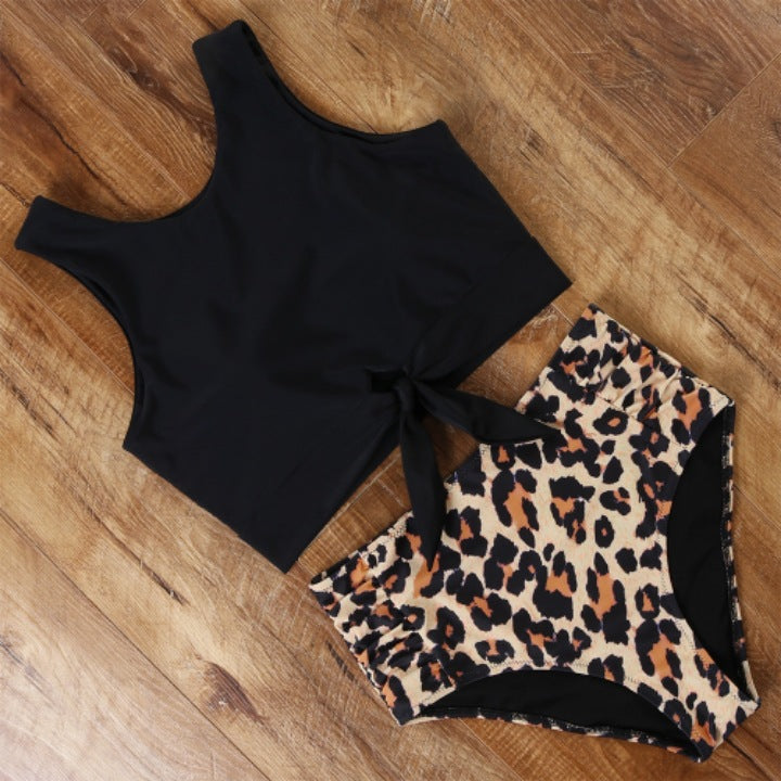 Bikini de talle alto para mujer con estampado floral, colección 2020