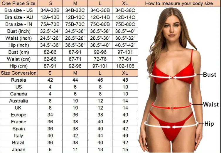 Bikini Casual Versátil y Amplio Estampado para Mujer