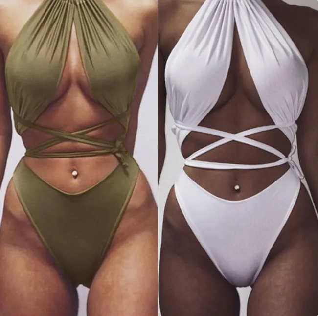 Bikini de Dos Piezas para Mujer con Estilo de Ribete