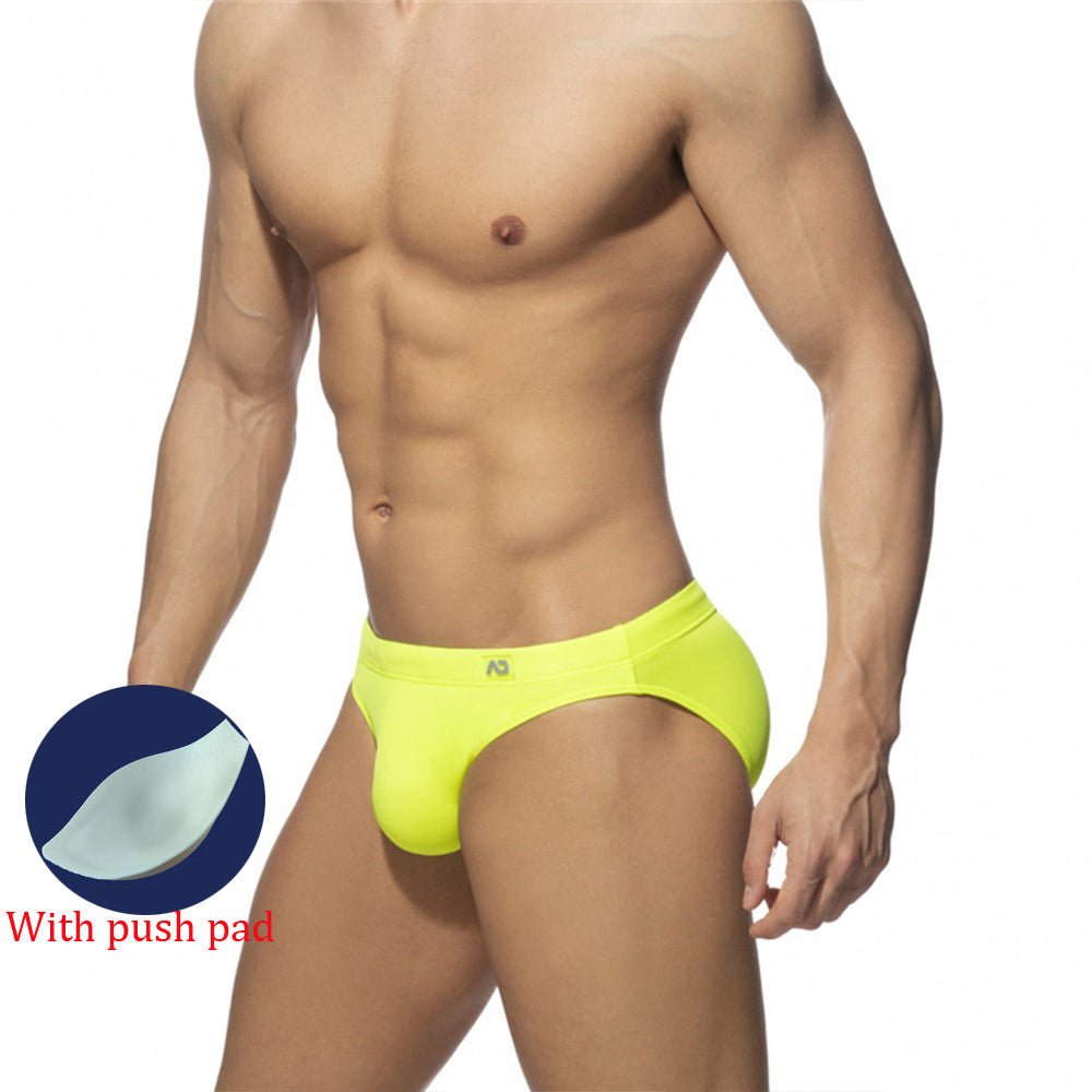 Traje de baño bikini Speedo de cintura baja para hombre, de secado rápido.