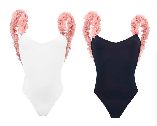 Traje de baño de verano a la moda con diseño de encaje 3D