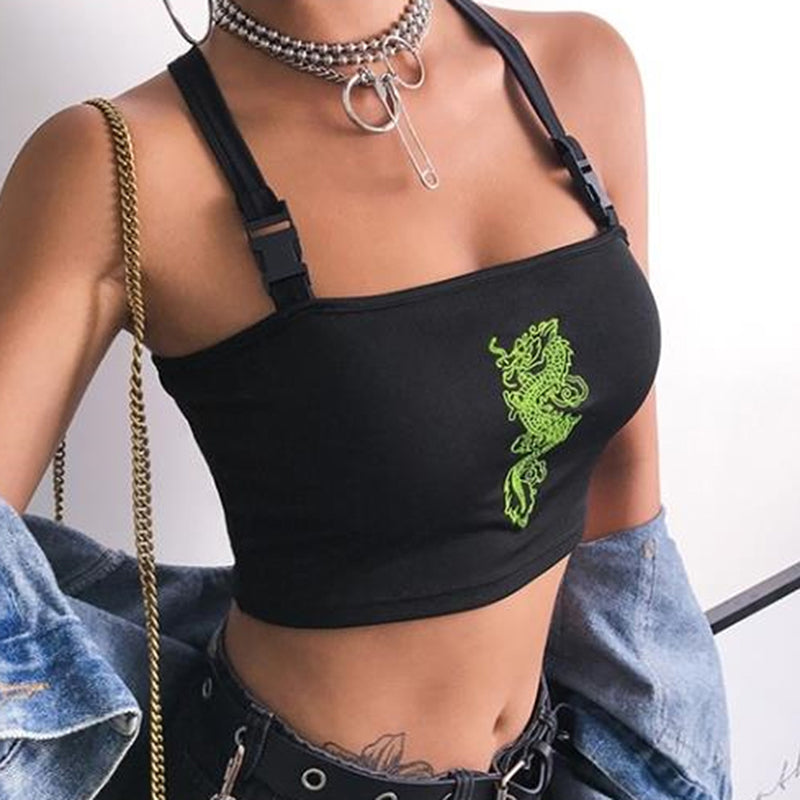 Chaleco de verano bordado de camuflaje para mujer a la moda