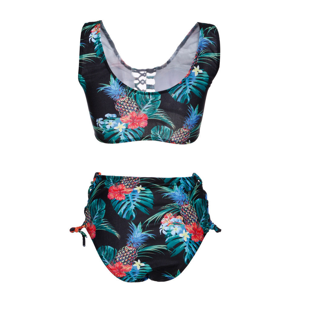 Conjunto de Bikini de Cintura Alta Transfronterizo 2020
