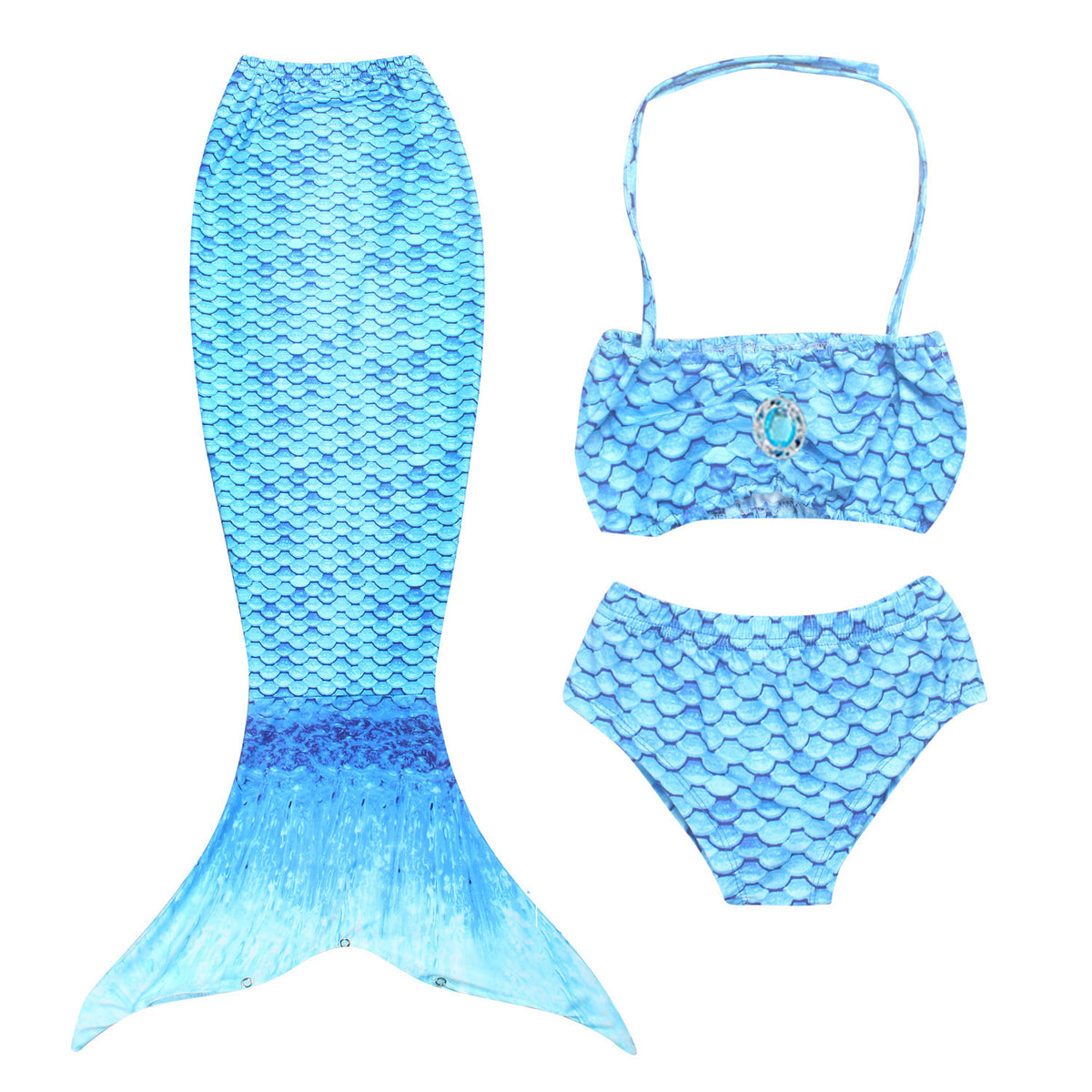 Bikini Sirena con Cola para Niñas