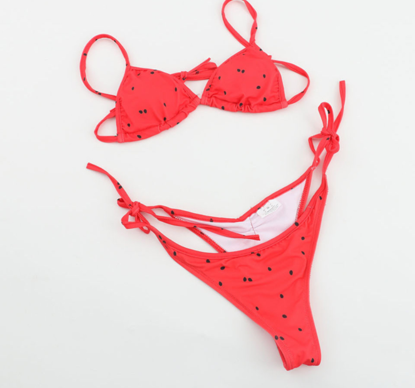 Conjunto de Bikini de Dos Piezas con Estampado de Sandía