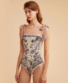 Traje de baño reversible Livia con estampado vintage (una pieza)
