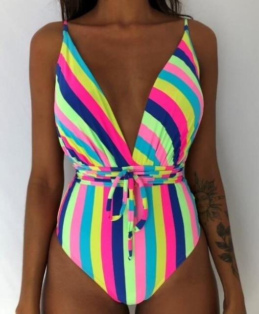 Traje de baño sexy multiusos con estampado digital para mujer