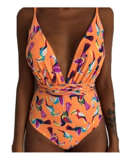 Traje de baño sexy multiusos con estampado digital para mujer