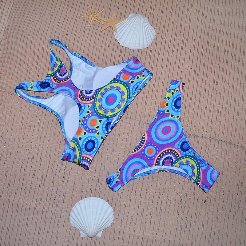 Nuevo Conjunto de Bikini Estampado de Dos Piezas para Mujer