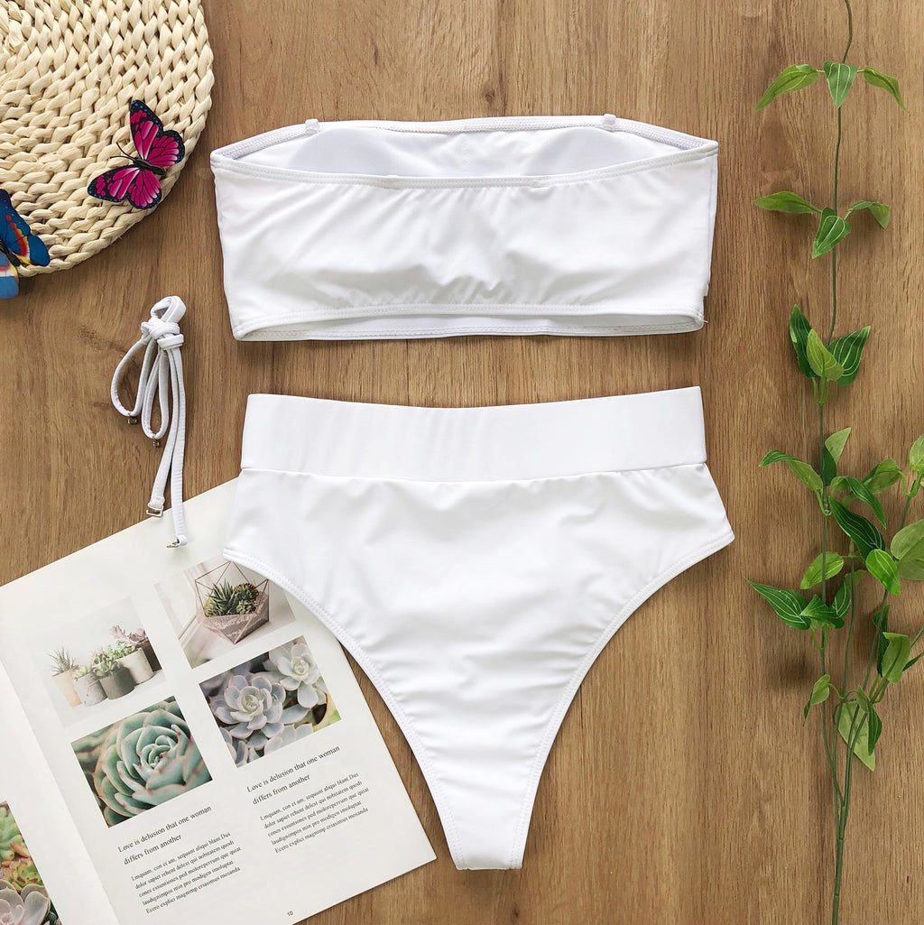 Bikini sin Tirantes con Hebilla Metálica Chic para Mujeres