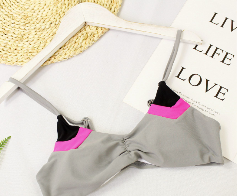 Bikini Sexy de Bloques de Color 2018 para Mujer