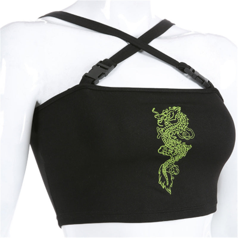 Chaleco de verano bordado de camuflaje para mujer a la moda