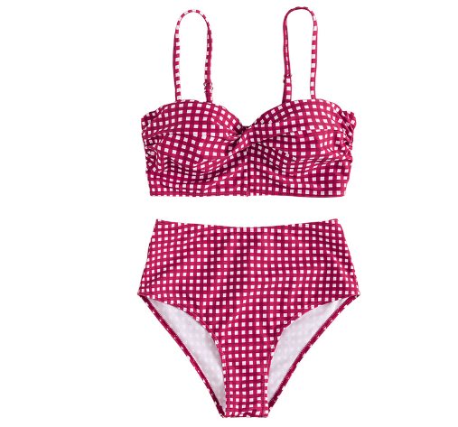 Bikini a Cuadros de Talla Grande para Mujer