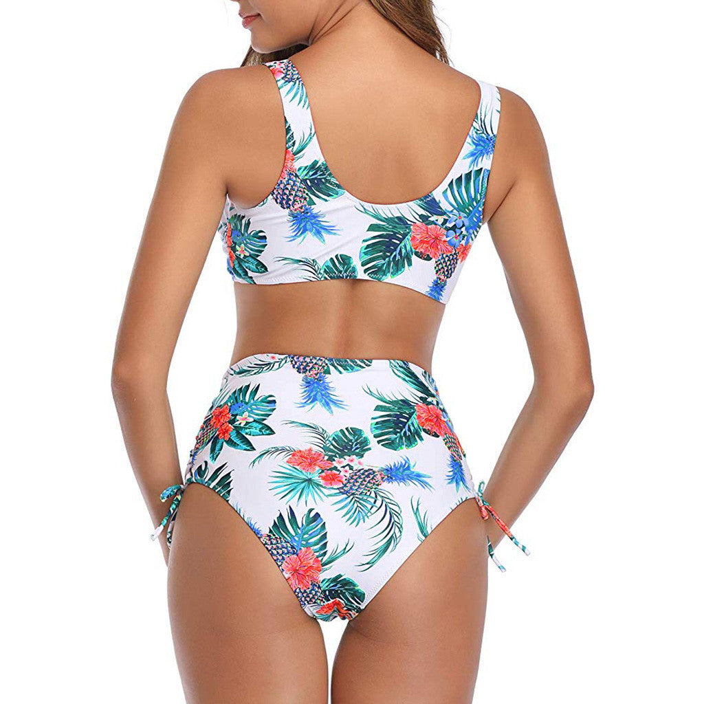 Conjunto de Bikini de Cintura Alta Transfronterizo 2020