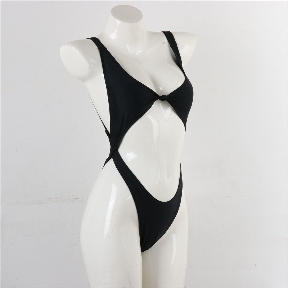 2019 Bikini de Una Pieza para Mujer en Color Sólido