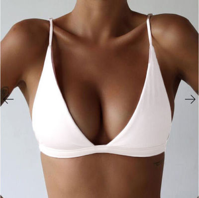 Top de Bikini Sexy de Color Sólido para Mujer 2019