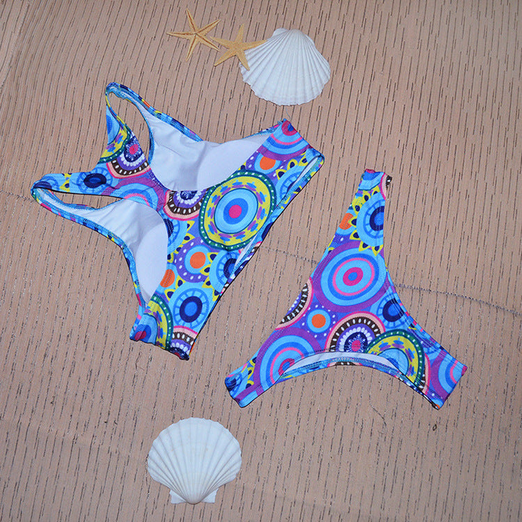 Bañador Bikini de Una Pieza para Mujer con Estampado Floral