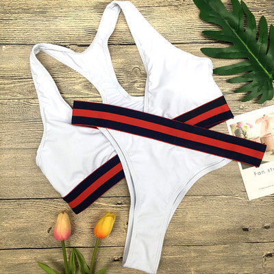 Conjunto de Bikini Deportivo y Top de Tanque a la Moda 2018