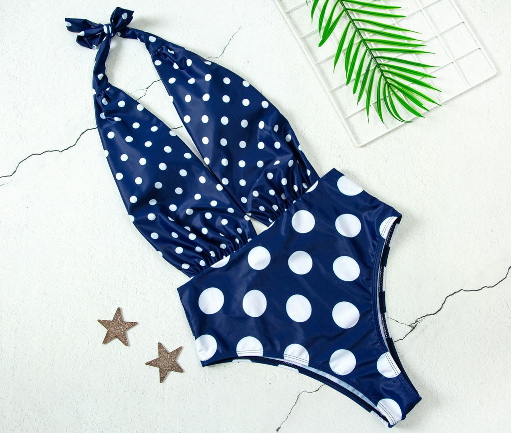 Bikini Retro de Lunares para Mujer