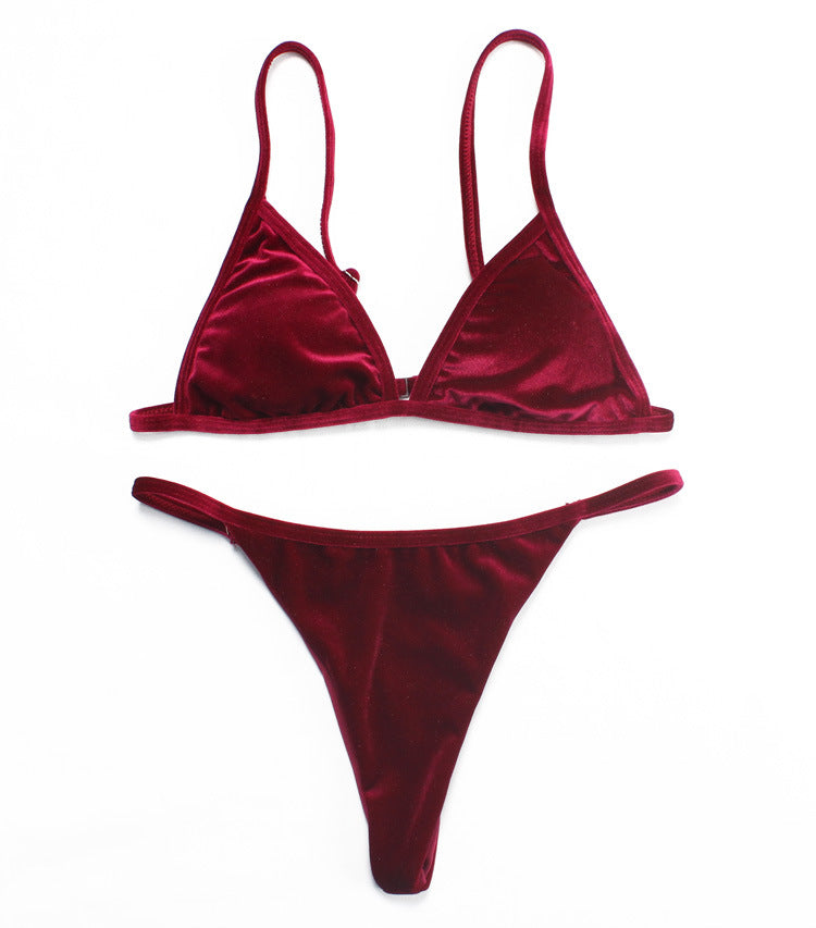 Conjunto de Bikini de Terciopelo