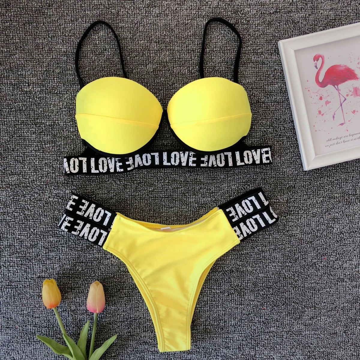 Conjunto de Bikini con Estampado de Leopardo Blanco Sexy para Mujer