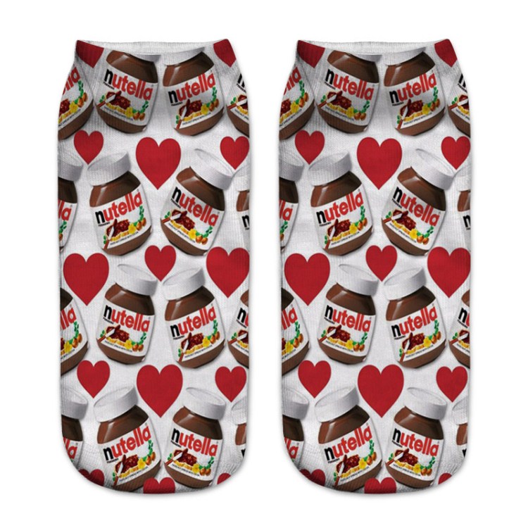 Calcetines de Barco Cómodos y Estilosos con Diseño de Crema de Cacahuete