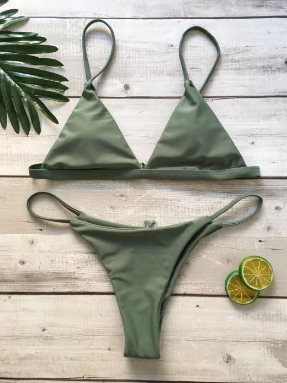 Bikini Triangular de Color Sólido