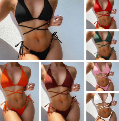 Bikini con diseño de anillo, traje de baño y bañador