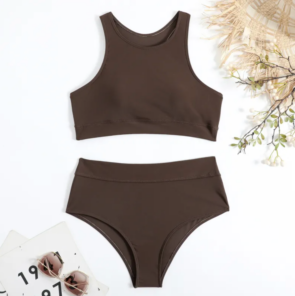 Traje de Baño de Nylon Estampado con Cinturón