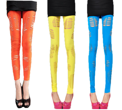 Leggings de nueve puntos con aberturas laterales