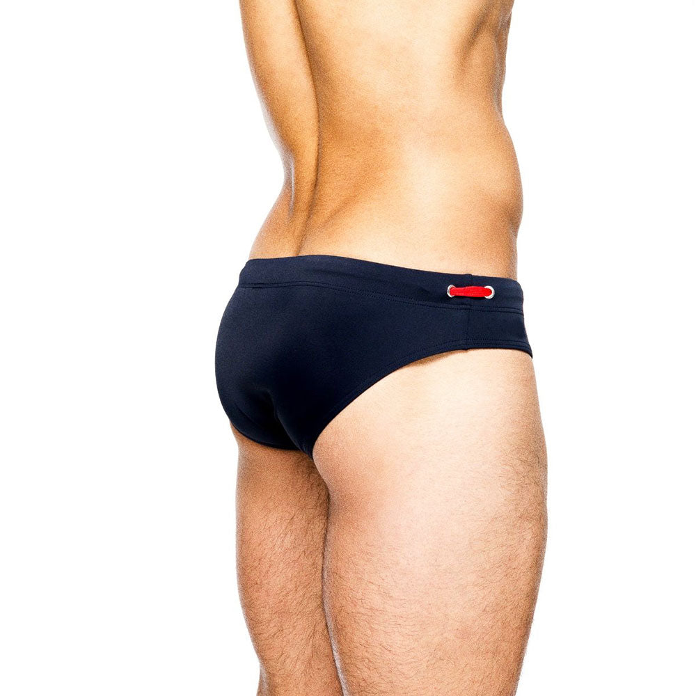 Bañador tipo slip de cintura baja para hombre con relleno push-up
